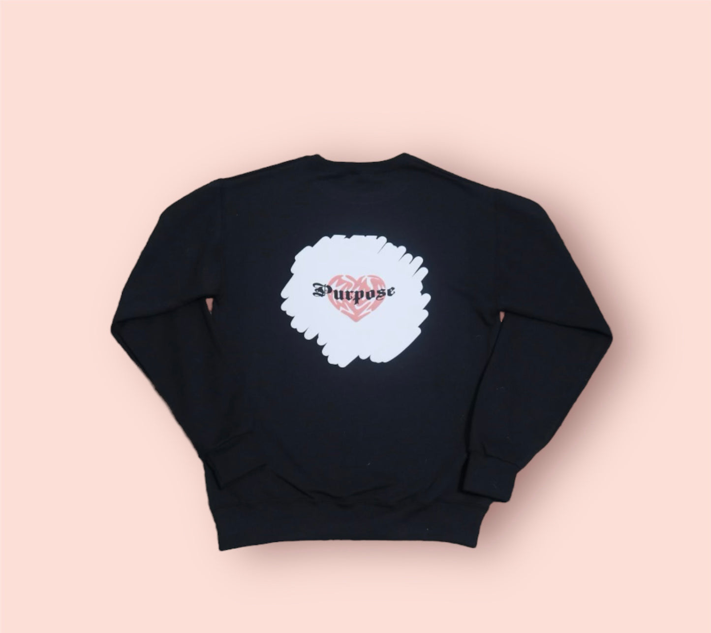 Unisex Black MOLDED Crewneck Sweatshirt