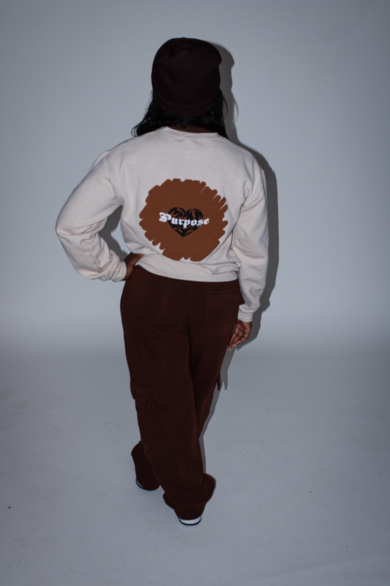 Unisex Brown MOLDED Crewneck