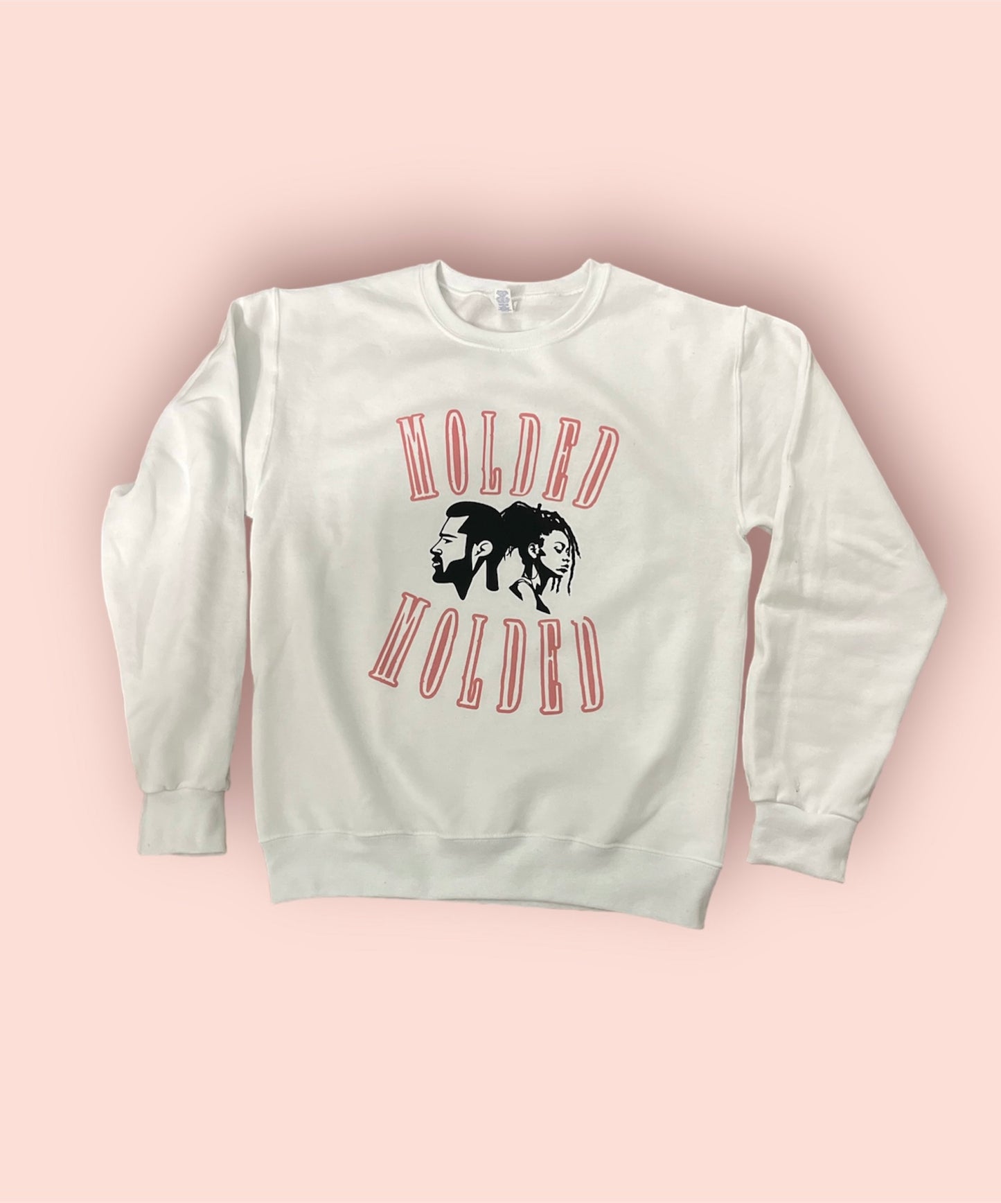 Unisex White MOLDED Crewneck Sweatshirt