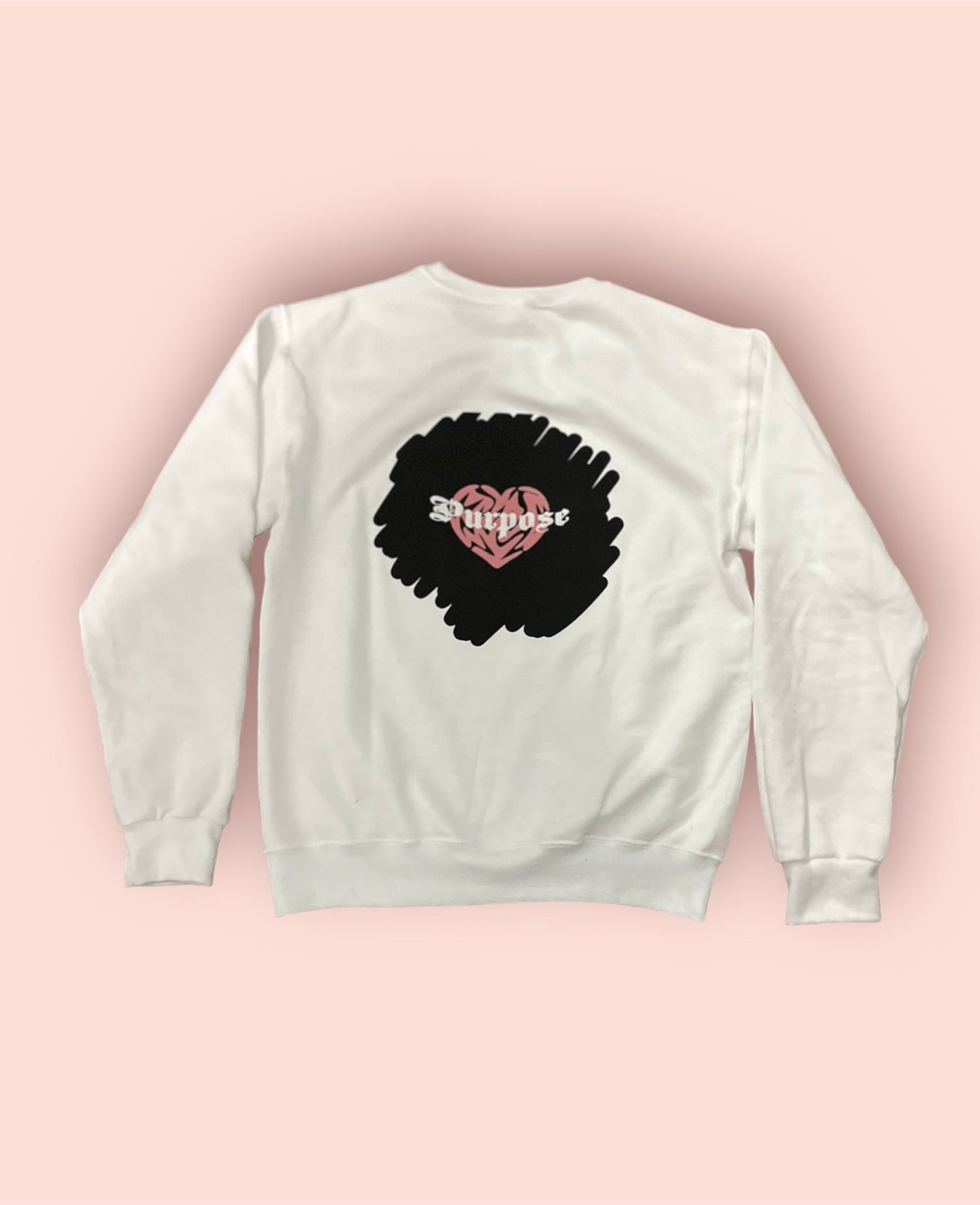 Unisex White MOLDED Crewneck Sweatshirt